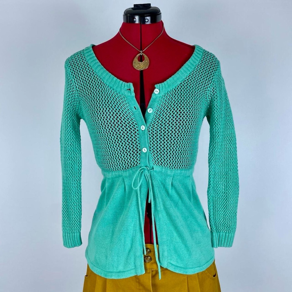 Y2K Crochet Fishnet Cardigan